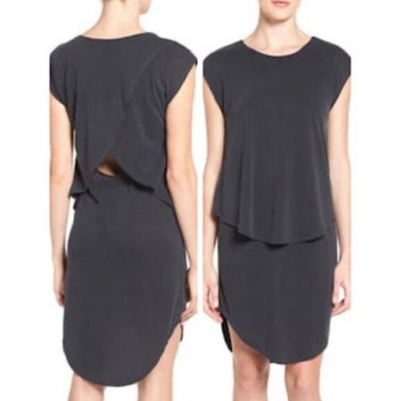 Nordstrom Trouvé black modal blend open back dress - Picture 5 of 6